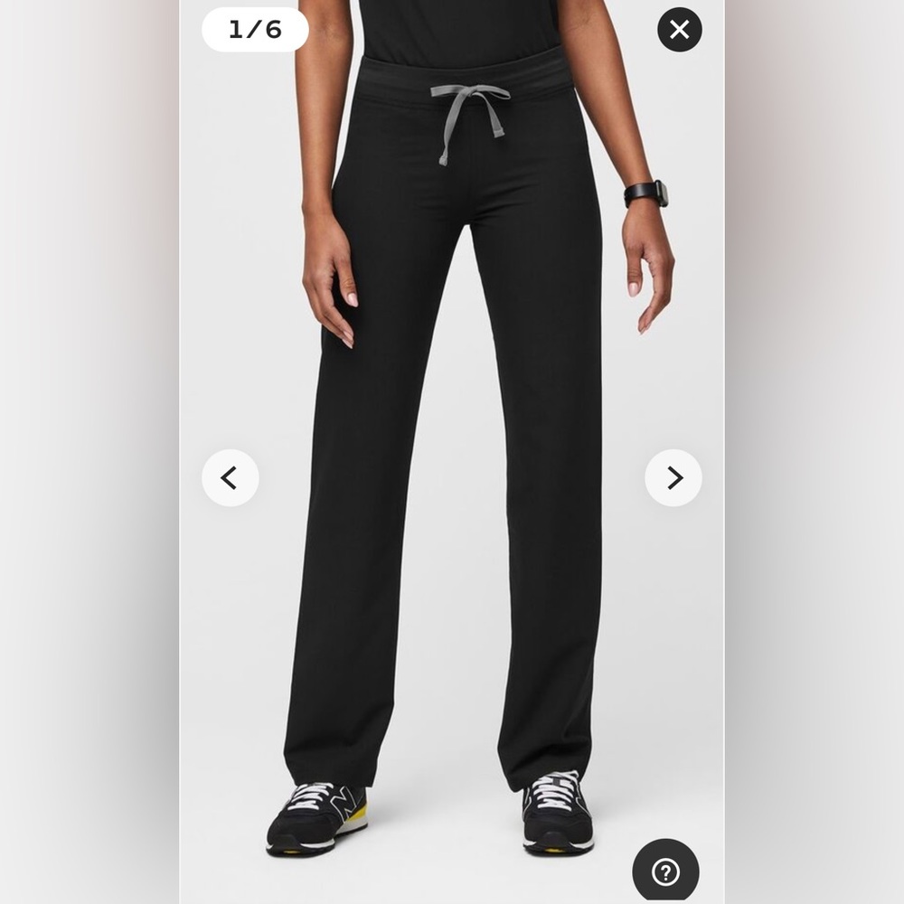 Figs Women’s TALL Livingston scrub pants in black (3 pairs available)